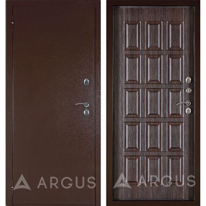 Дверь Тепло-4 (молоток коричневый / Шоколад шелк венге)