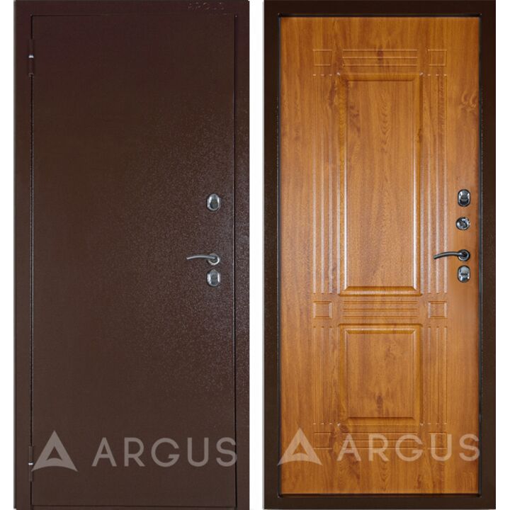 Дверь Тепло-1 (молоток коричневый / Триумф-2 дуб янтарный)