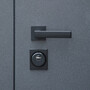 Входная дверь АСД Байкал двустворчатая букле графит внутренняя панель ПВХ бетон светлый