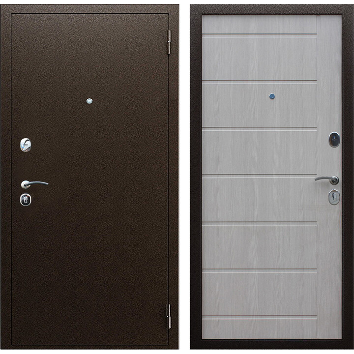 Входная дверь АСД Комфорт медный антик внутренняя панель ФЛ эко дуб Входная дверь АСД Комфорт медный антик внутренняя панель ФЛ эко дуб