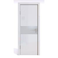 Дверь 501 Белый глянец с белым стеклом