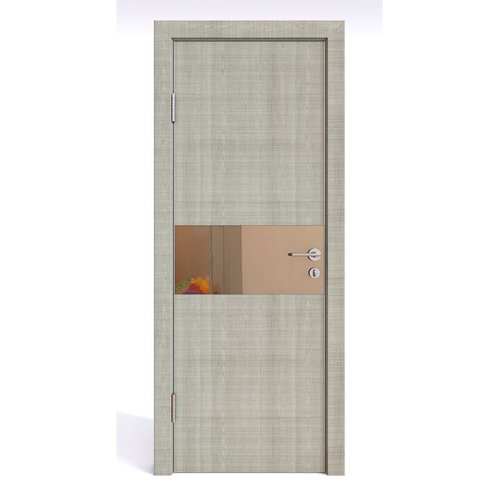 Дверь 501 Серый дуб с бронзовым зеркалом