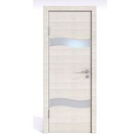 Дверь 503 Ива светлая с белым матовым стеклом
