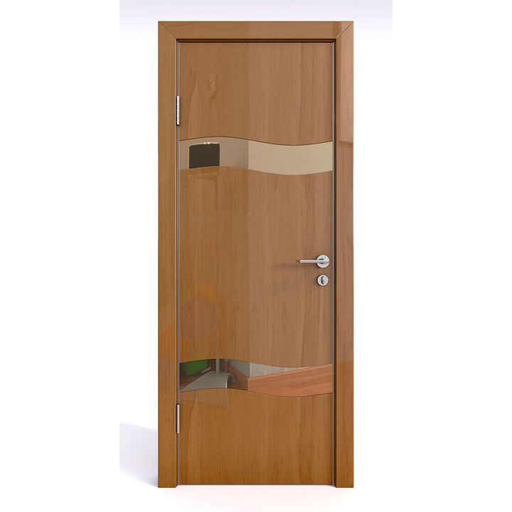 Дверь 503 Анегри темный глянец с бронзовым зеркалом