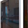 Дверь 503 Венге глянец с черным стеклом