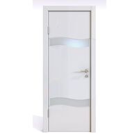 Дверь 503 Белый глянец с белым стеклом