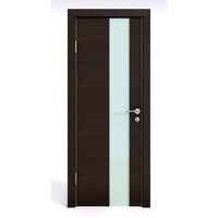 Дверь 504 Венге поперечный с белым стеклом