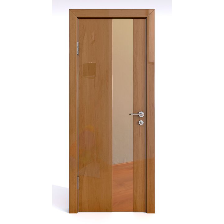 Дверь 504 Анегри темный глянец с бронзовым зеркалом