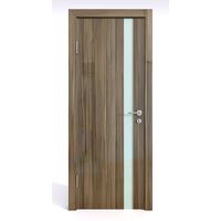 Дверь 507 Сосна глянец с белым стеклом