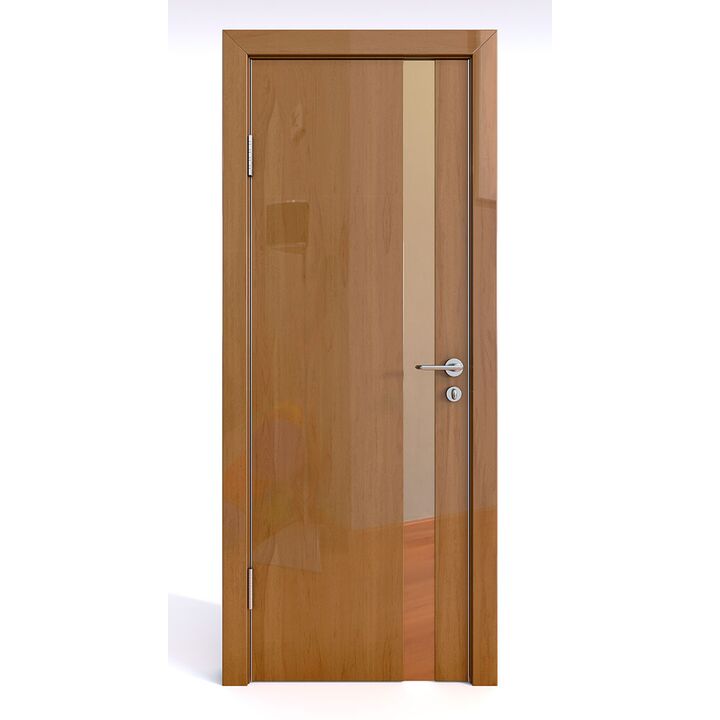 Дверь 507 Анегри темный глянец с бронзовым зеркалом