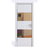 Дверь 508 Белый глянец с бронзовым зеркалом