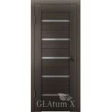 Межкомнатная дверь Атум X7 Grey стекло White Cloud 600х2000