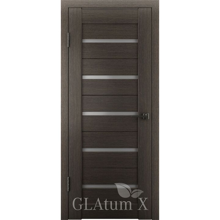 Межкомнатная дверь Атум X7 Grey стекло White Cloud 600х2000