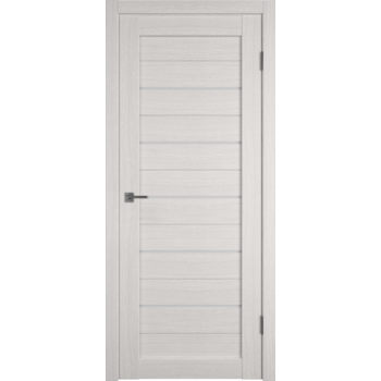 Межкомнатная дверь Атум X5 (Беленый дуб) стекло белый сатинат