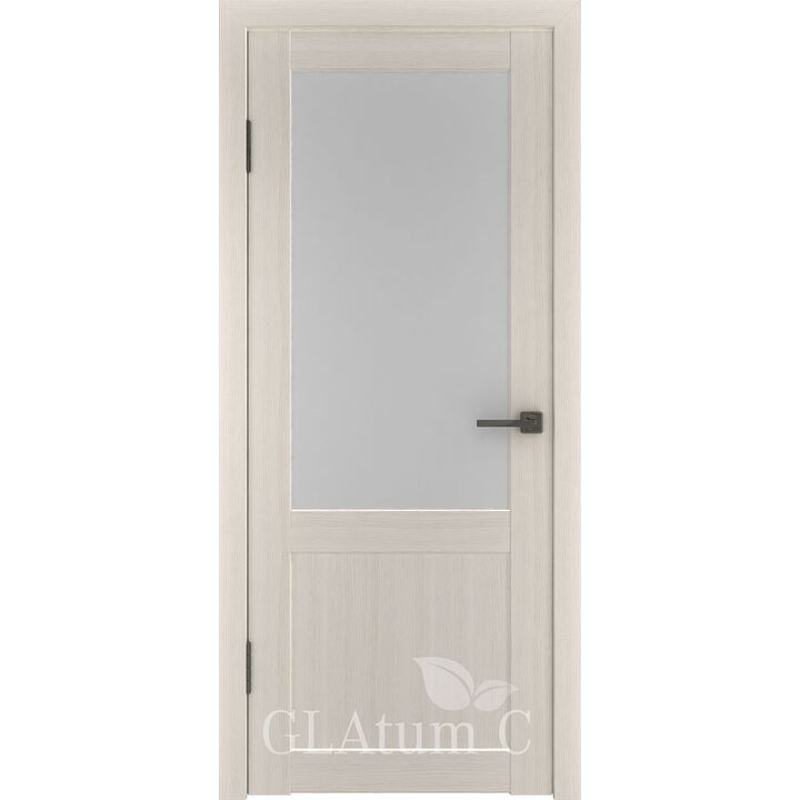 Межкомнатная дверь Атум С2 Беленый дуб стекло белый сатинат