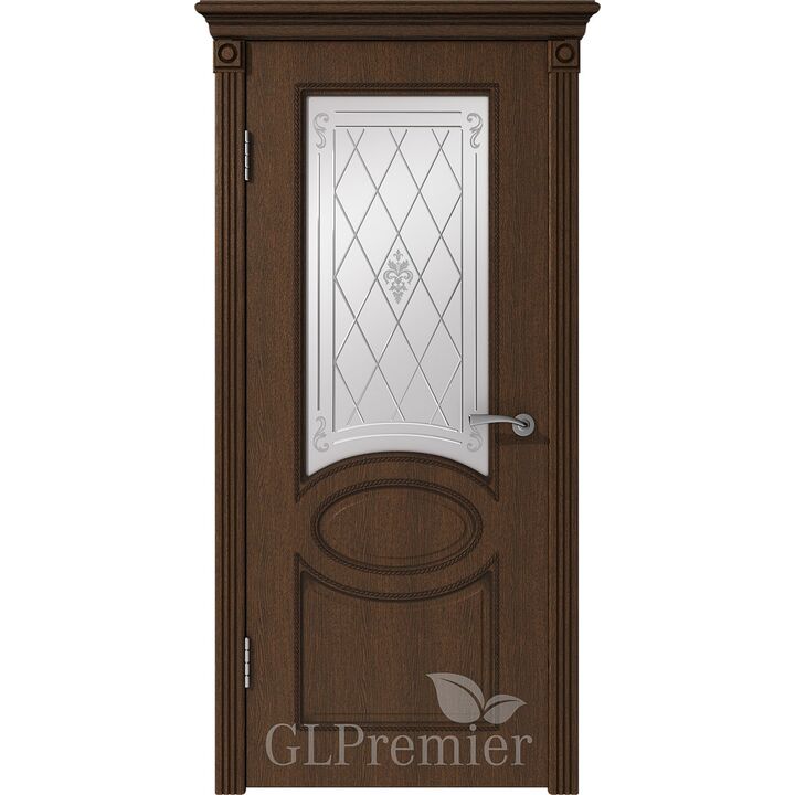 Дверь GL Premier 12 ДО Дуб коньяк ст. белое