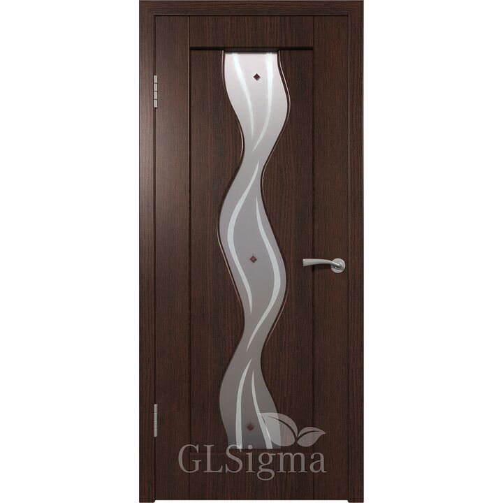 Дверь GL Sigma 42 Венге стекло белое