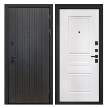 Входная дверь Профит Black Лофт черный ФЛ-243-м белая матовая