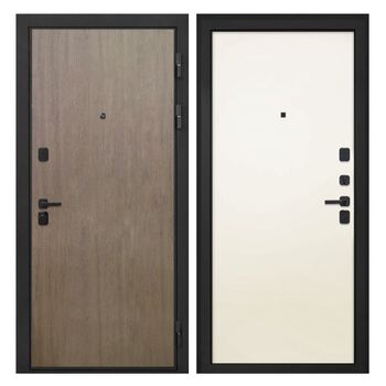 Входная дверь Профит black шп венге коричневый Гладкая панель Силк жасмин