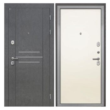 Входная дверь Сенатор лофт Гладкая панель Силк жасмин