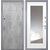 Дверь Спарта Грей, бетон темный ФЛ-299 / ФЛЗ-120 белая матовая с зеркалом