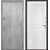 Дверь Спарта Грей, бетон темный ФЛ-299 / ФЛ-243-м белая матовая