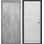 Дверь Спарта Грей, бетон темный ФЛ-299 / ФЛ-316 белый ясень 