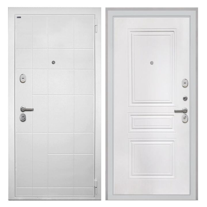 Входная дверь Спарта white ФЛ-243-м белая матовая