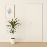 Межкомнатная дверь InWall Doors Invisible под покраску, кромка алюминиевая мат. хром, 600х2000