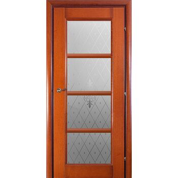 Межкомнатная дверь 3340 (бразильская груша) стекло Торшон