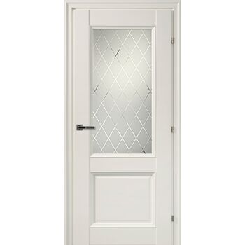 Межкомнатная дверь 3324Ф (белый) стекло Кристалл
