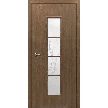 Межкомнатная дверь 5066 (дуб риэль) стекло Лиана