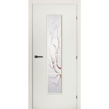 Межкомнатная дверь 5066 (белый) стекло Лиана