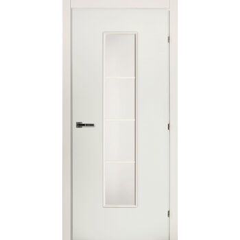 Межкомнатная дверь 5066 (белый) стекло Сатин