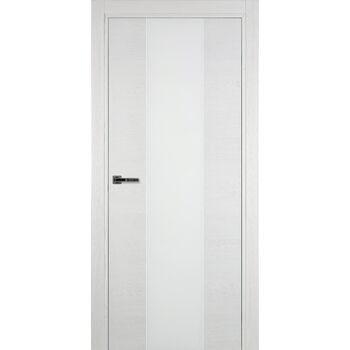 Межкомнатная дверь 704 (эмаль белая по шпону) стекло Белое