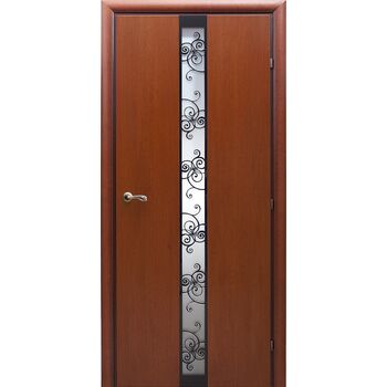 Межкомнатная дверь 7302 (бразильская груша) стекло Винтаж ВКЛ150