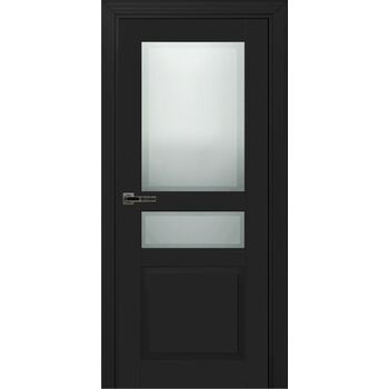 Межкомнатная дверь 733.1 (эмаль черная по MDF) стекло МатПсевдофацет