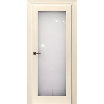 Межкомнатная дверь 739 (эмаль жемчужная по MDF) стекло Триплекс