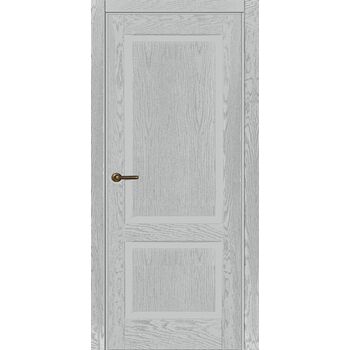 Межкомнатная дверь 742 (эмаль светло-серая по шпону) глухая