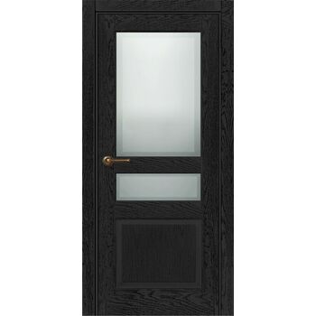 Межкомнатная дверь 743.1 (эмаль черная по шпону) стекло МатПсевдофацет