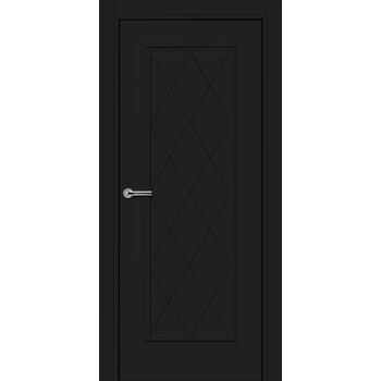 Межкомнатная дверь 755 (эмаль черная по MDF) глухая, без фурнитуры