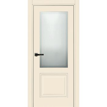 Межкомнатная дверь 752.1 (эмаль жемчужная по MDF) стекло МатПсевдофацет
