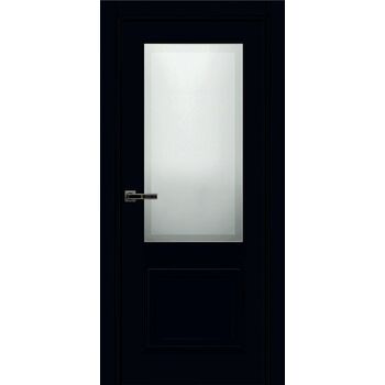Межкомнатная дверь 752.1 (эмаль черная по MDF) стекло МатПсевдофацет