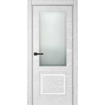 Межкомнатная дверь 772.1 (эмаль белая по шпону) стекло МатПсевдофацет