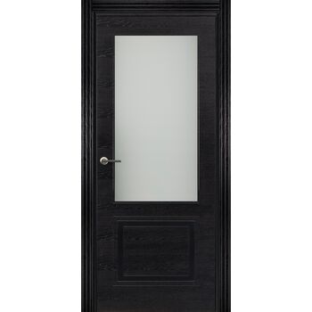Межкомнатная дверь 772.1 (эмаль черная по шпону) стекло МатПсевдофацет