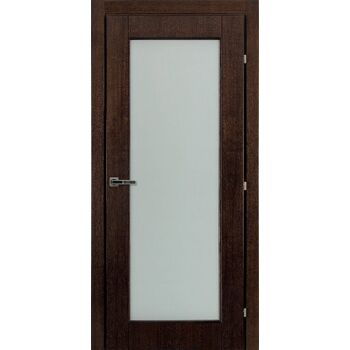 Межкомнатная дверь 8304 (шпон мореный дуб) стекло МатТрипл