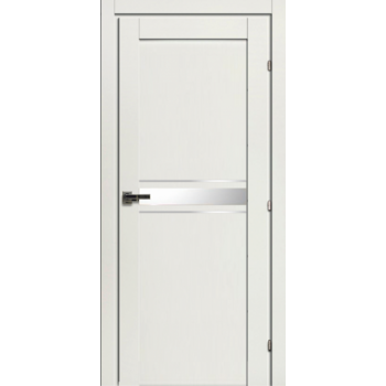 Межкомнатная дверь ГлассВуд 05 (белый) с молдингом, стекло Актрил50
