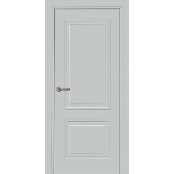 Межкомнатная дверь СкэчЛайн 02 (эмаль светло-серая по MDF) глухая, без фурнитуры