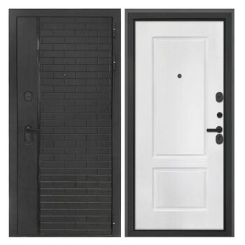 Входная дверь Танго Black КВ-2 белая матовая