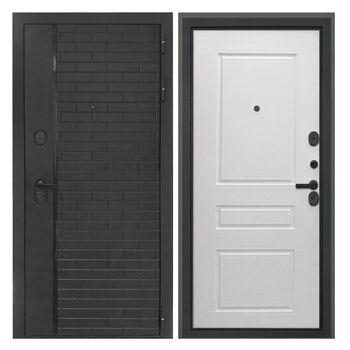 Входная дверь Танго Black ФЛ-243-м белая матовая
